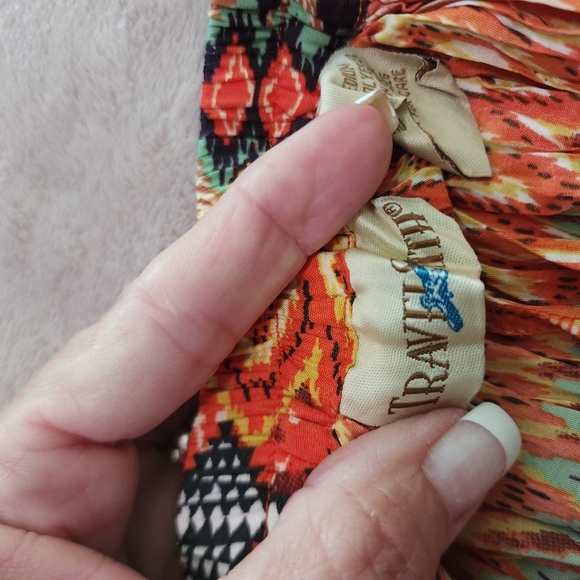 Travelsmith Maxi Boho Skirt in a Bag, Aztec Print - Picture 3 of 6